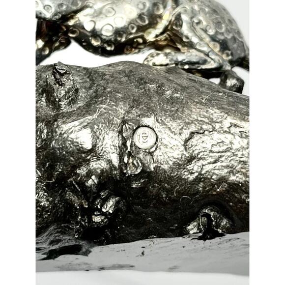 Patrick Mavros Medium Sterling Silver Leopard on Blackwood Base, Signed 3 5/8” - Picture 8 of 8